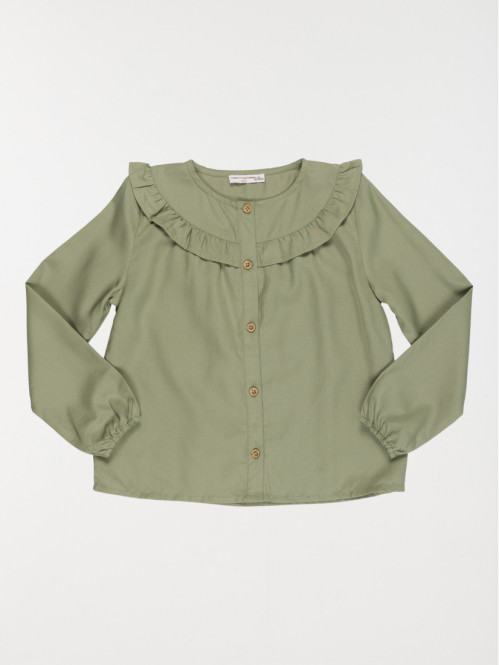 Blouse unie vert camou...