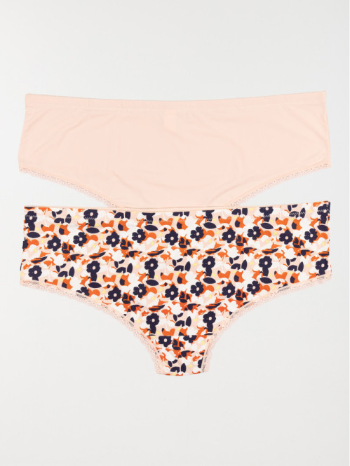 Lot 2 shorties uni/imprimé...