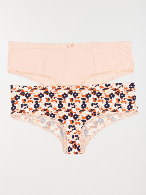 Lot 2 shorties uni/imprimé...