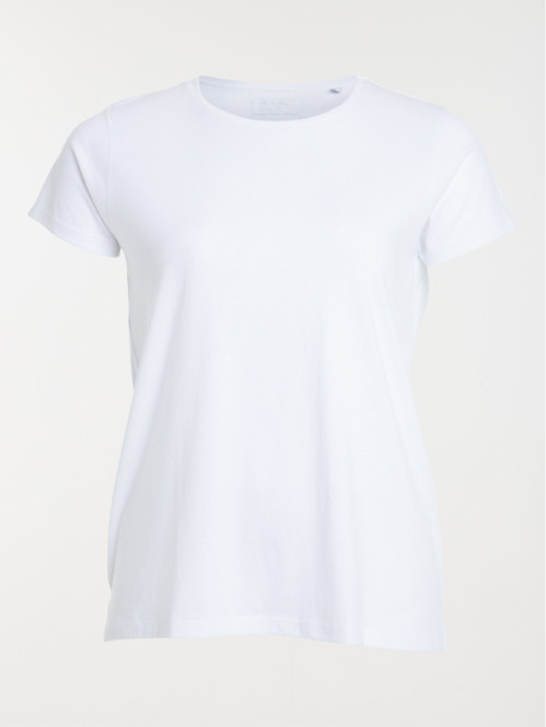 T-shirt blanc coton grande...