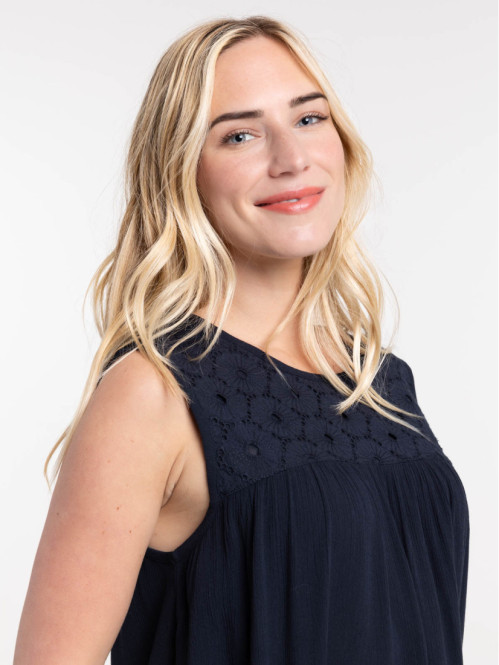 Top sans manches marine navy femme Top sans manches marine navy femme