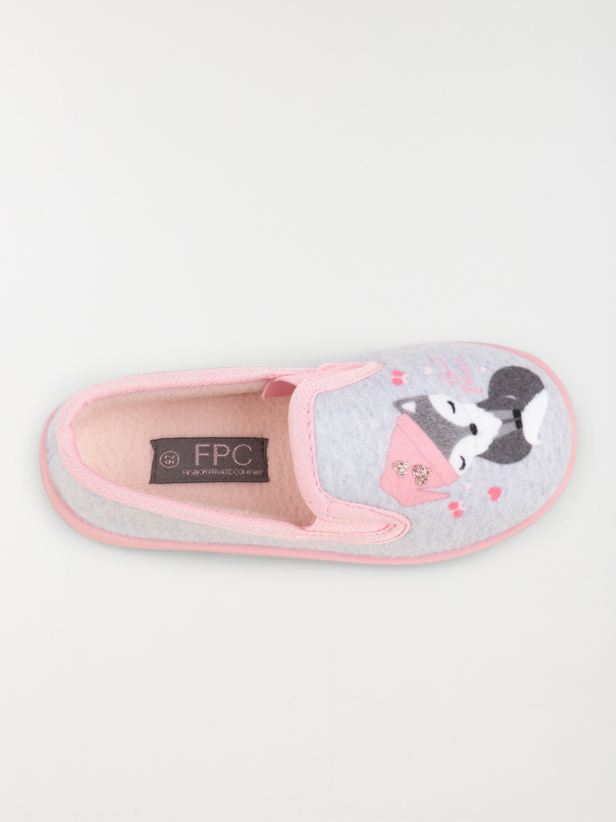 Chaussons renard gris fille (25-30)