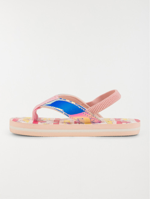 Tongs roses motif licorne...