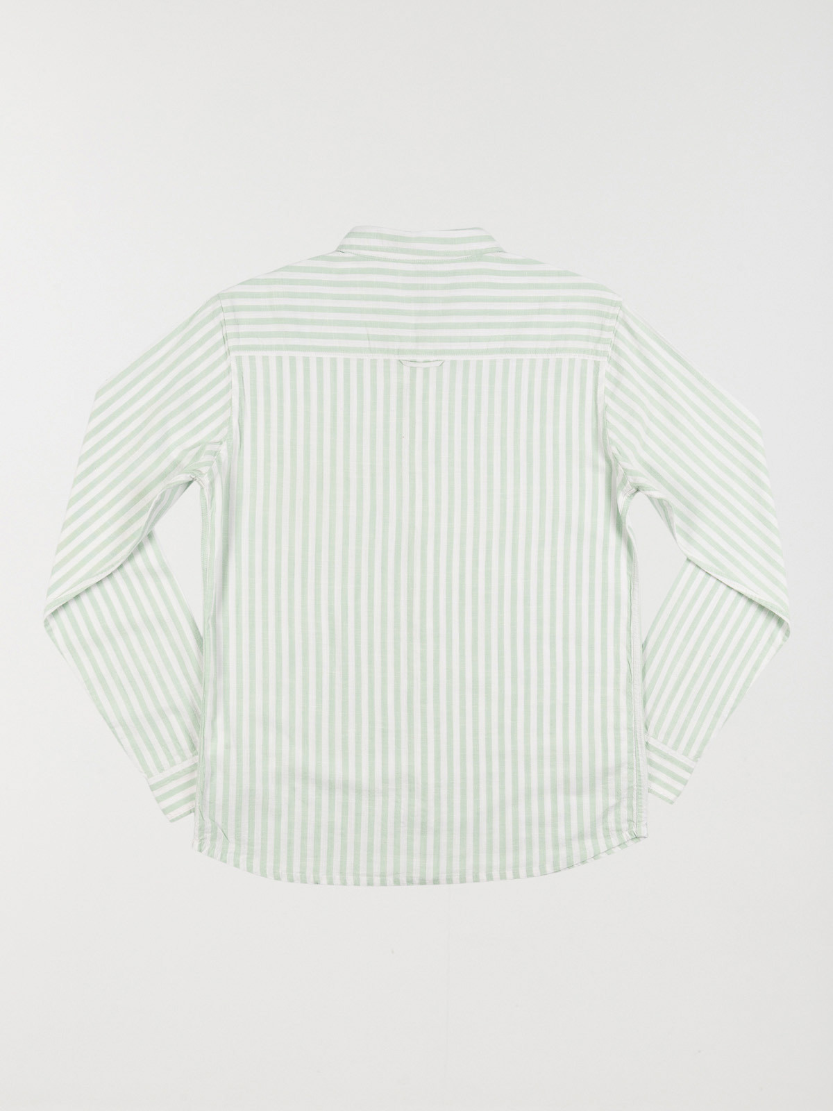 Chemise rayée vert amande homme