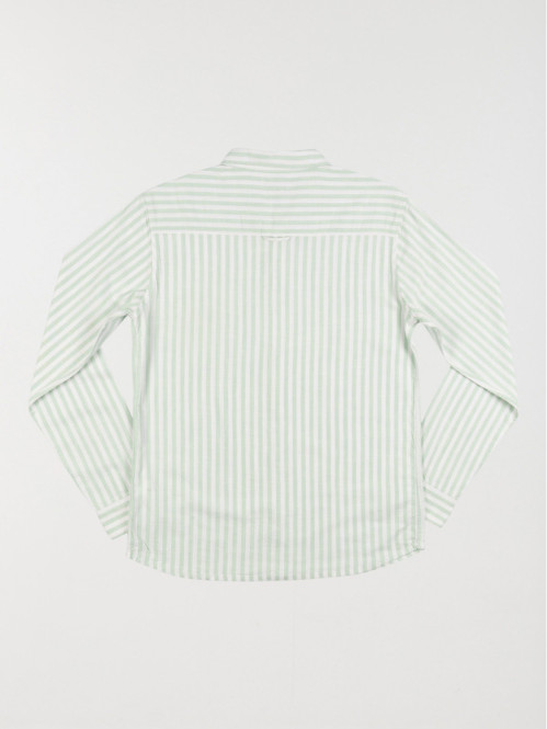 Chemise rayée vert amande...