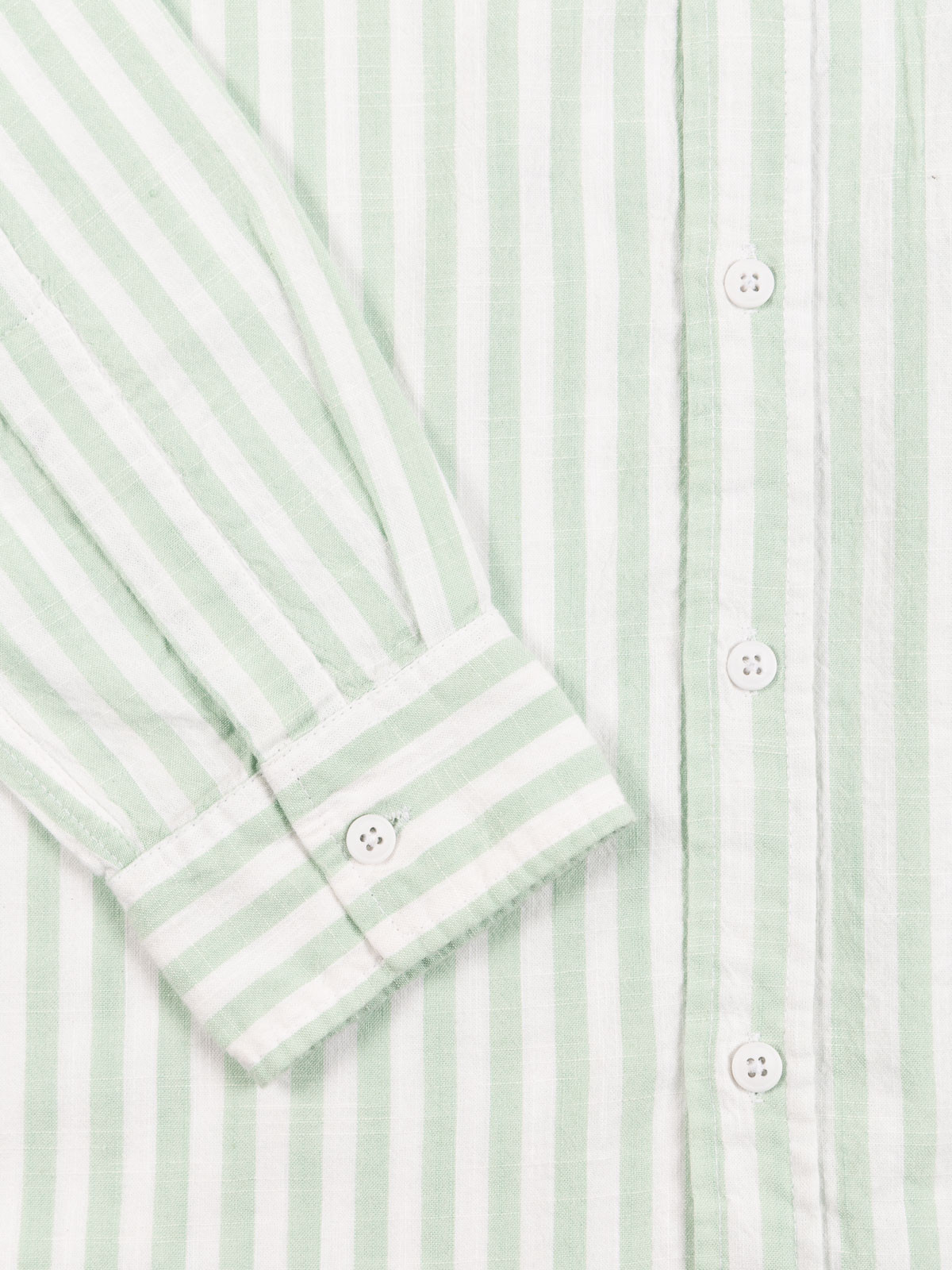 Chemise rayée vert amande homme
