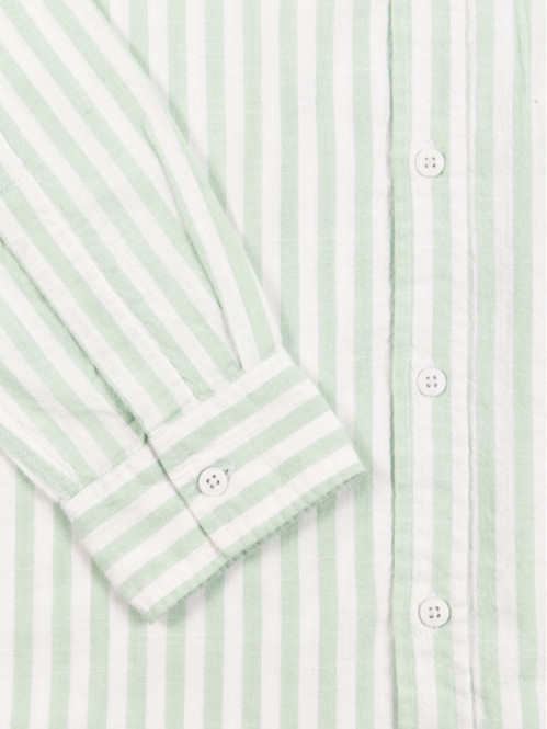 Chemise rayée vert amande...