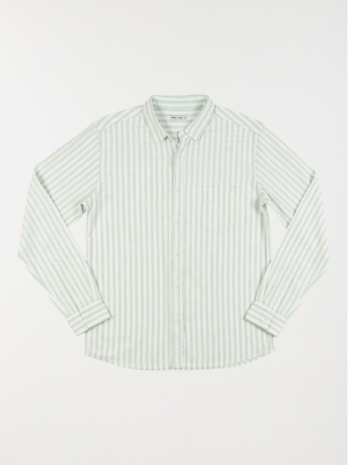 Chemise rayée vert amande...