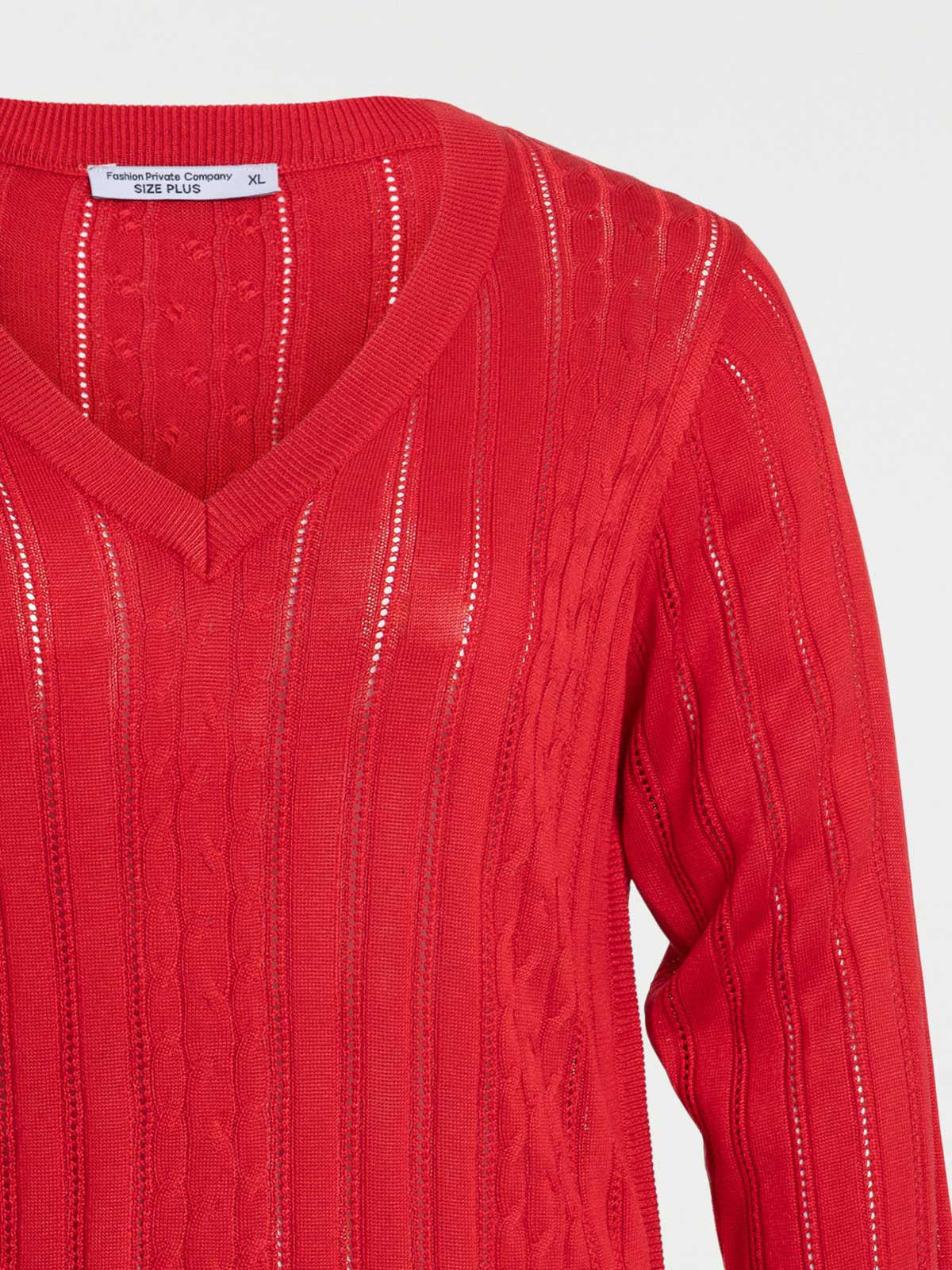 Pull rouge scarlet grande taille femme