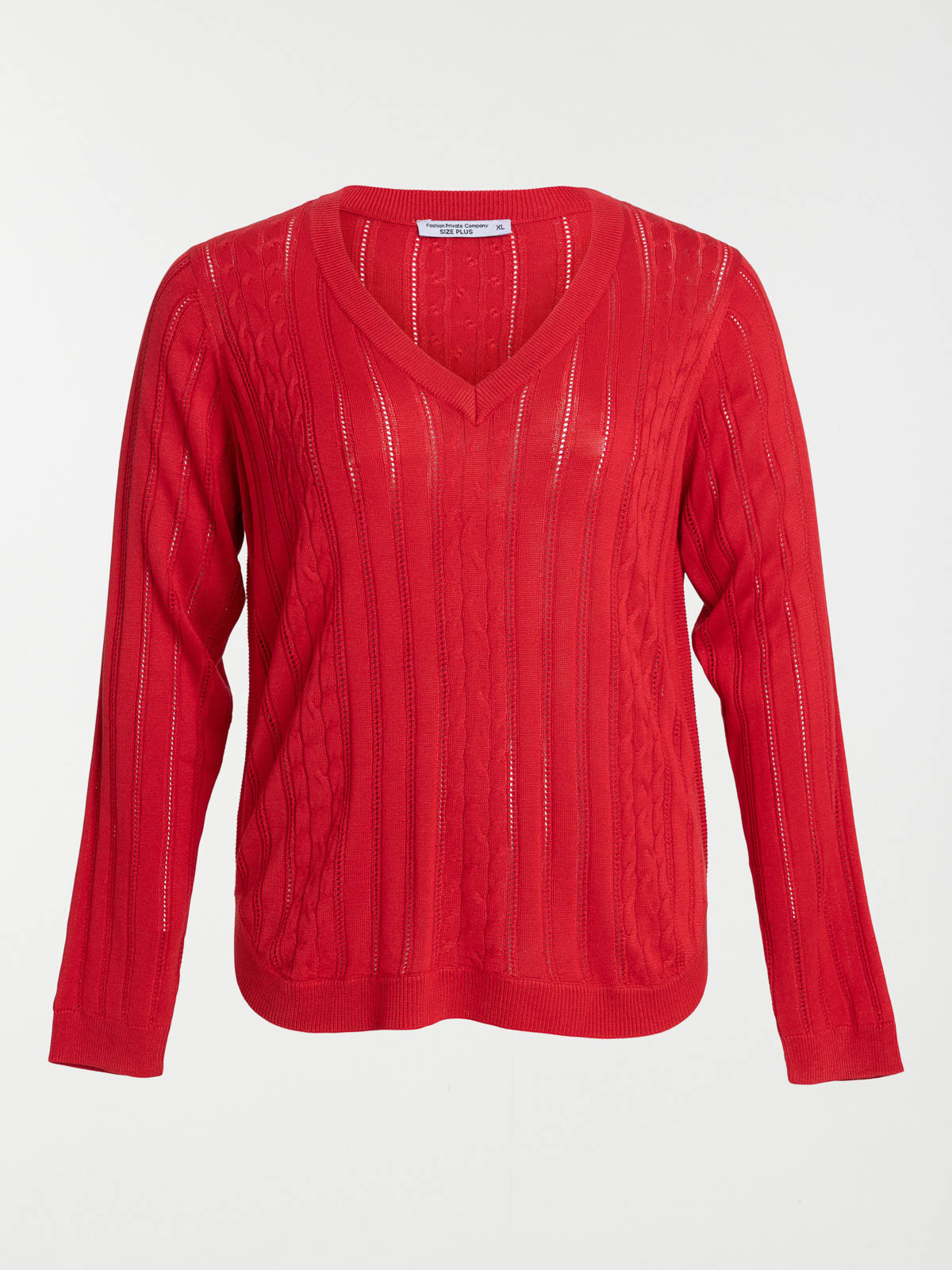 Pull rouge scarlet grande taille femme