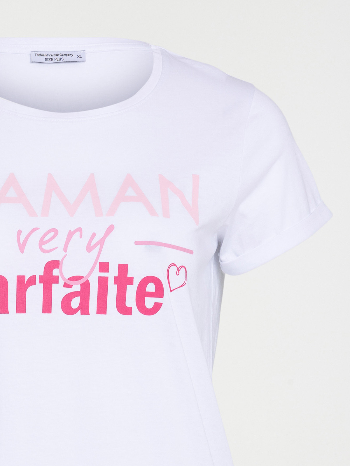 T-shirt fête des mères blanc femme