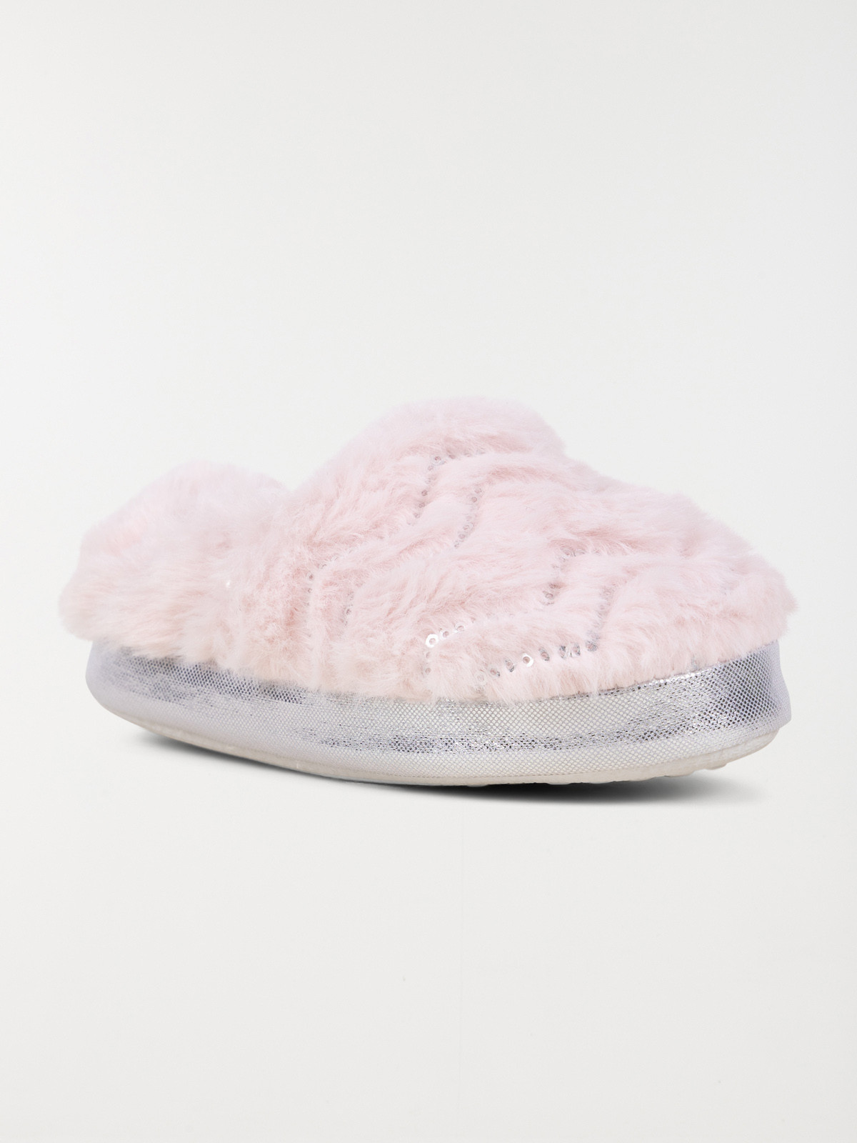 Chaussons à sequins rose fille (24-30)