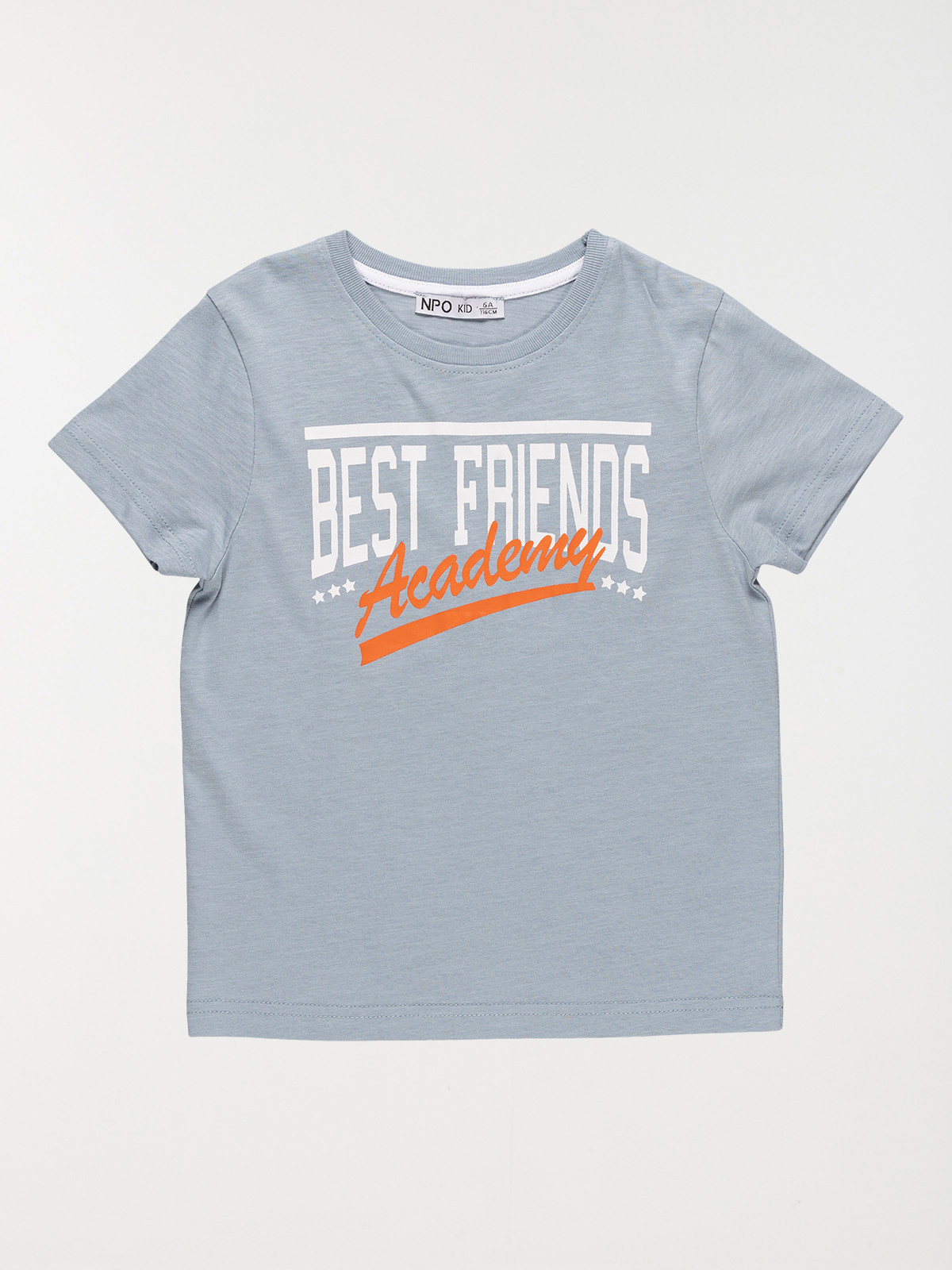 T-shirt garçon message bleu givré (3-8A)