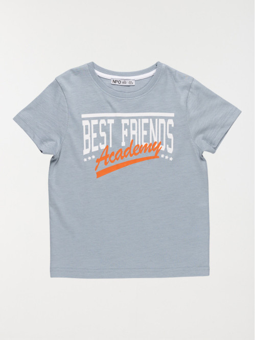 T-shirt garçon message bleu...
