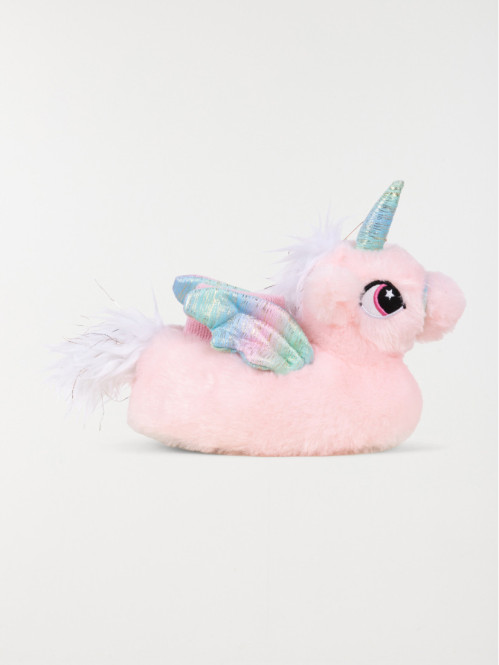 Chausson licorne rose fille (24-31)