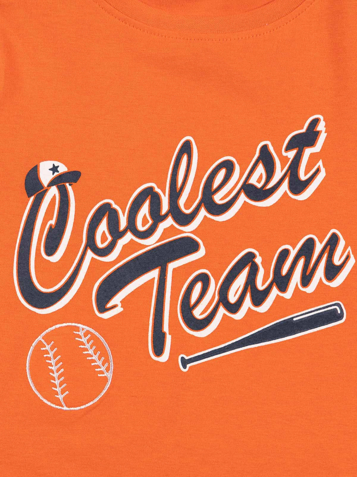 T-shirt baseball orange garçon (3-8A)