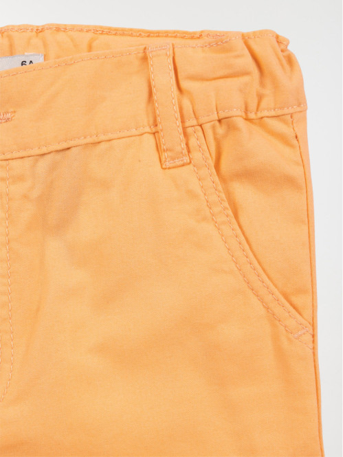 Bermuda chino corail garçon...