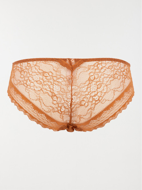 Shorty dentelle caramel...