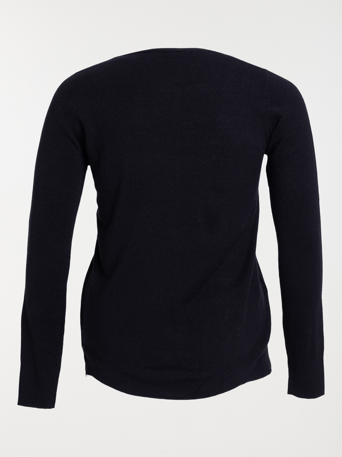 Pull col V noir grande taille femme
