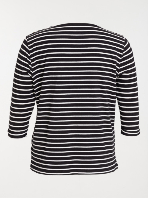 T-shirt rayé grande taille...