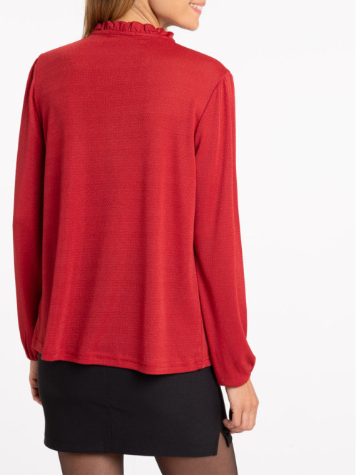 T-shirt bordeaux manches...