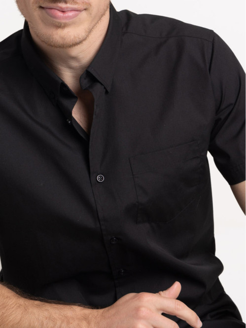 Chemise noire manches...