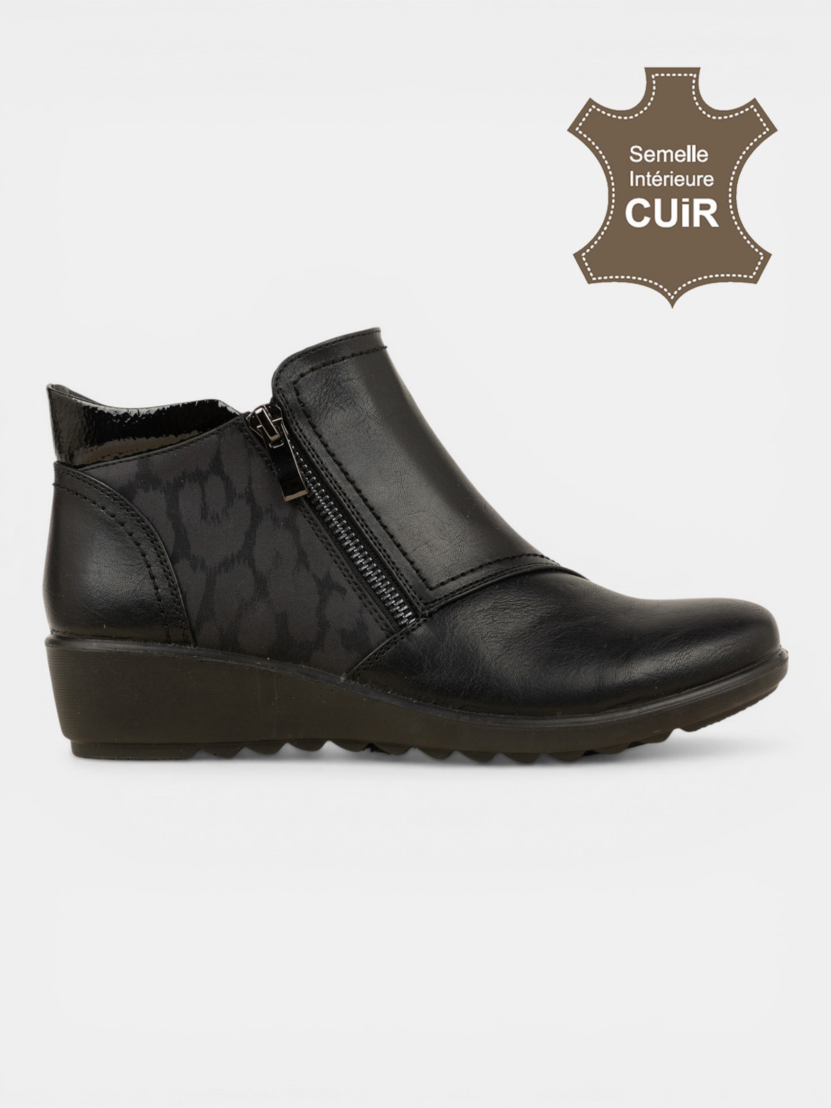 Bottines motif léopard femme (36-41)