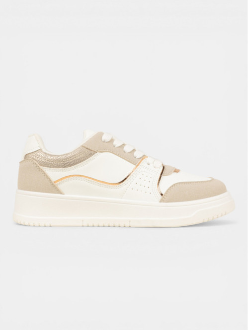 Basket détail doré femme blanc (37-42) Basket détail doré femme blanc (37-42)