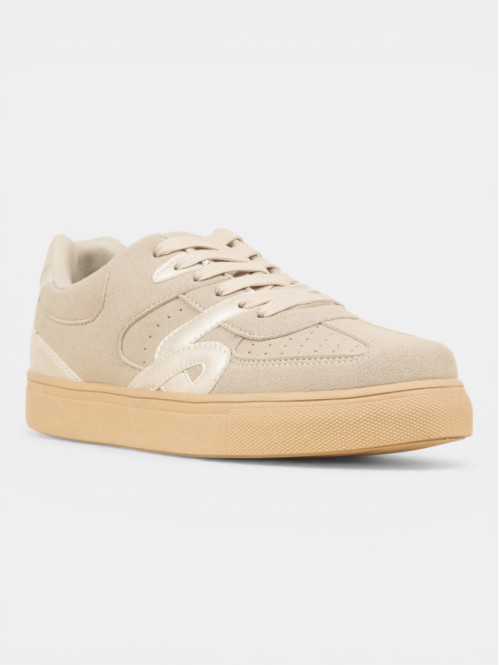 Basket beige bande irisée...