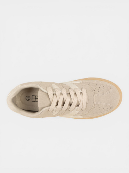 Basket beige bande irisée...