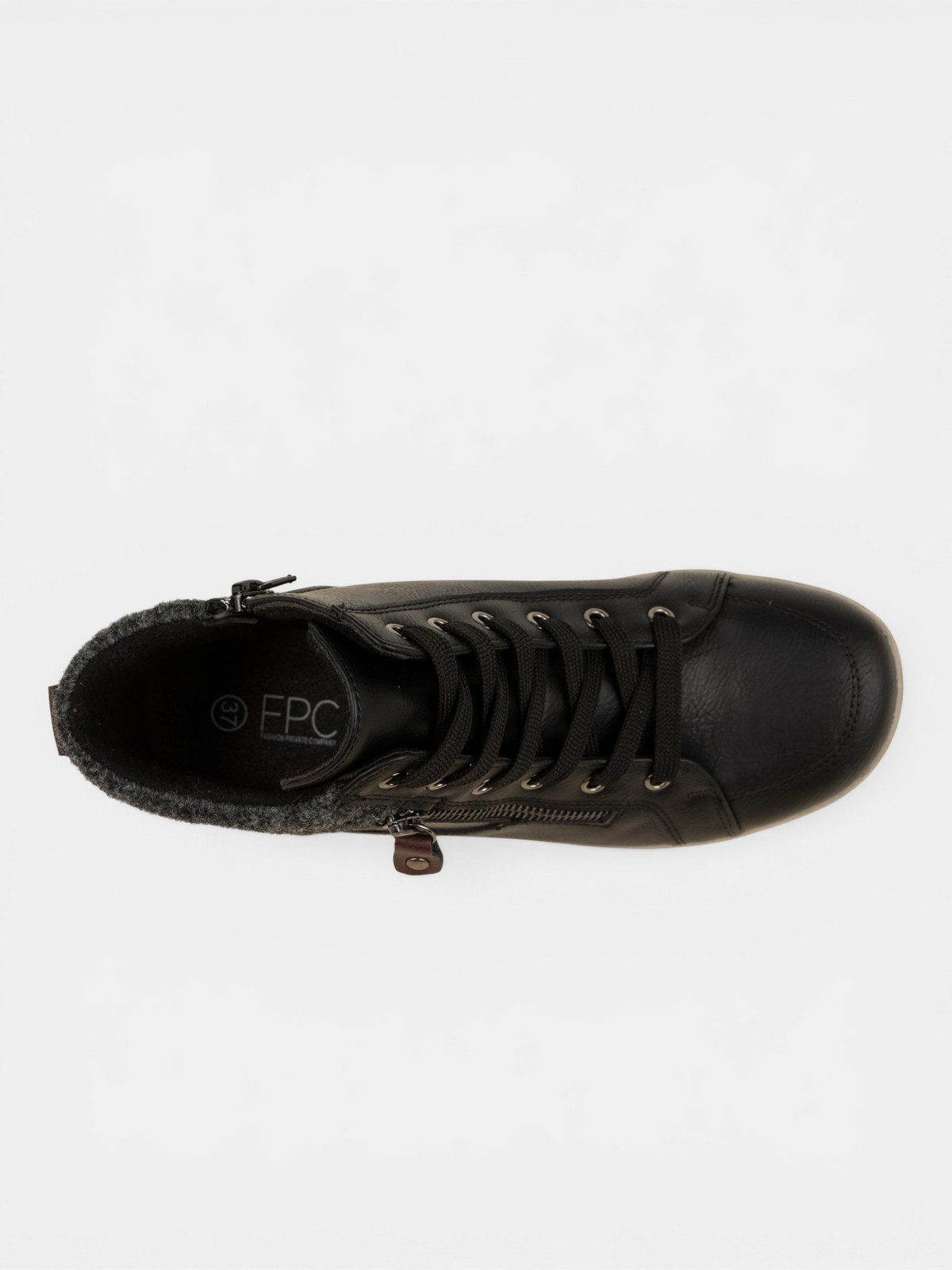 Baskets noires montantes femme (36-41)