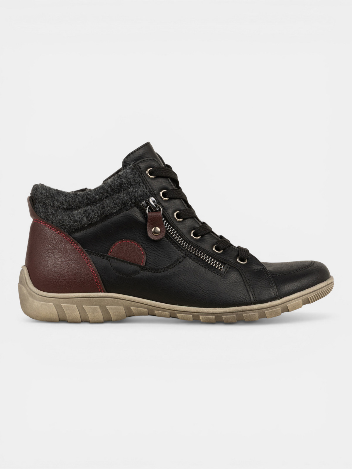 Baskets noires montantes femme (36-41)