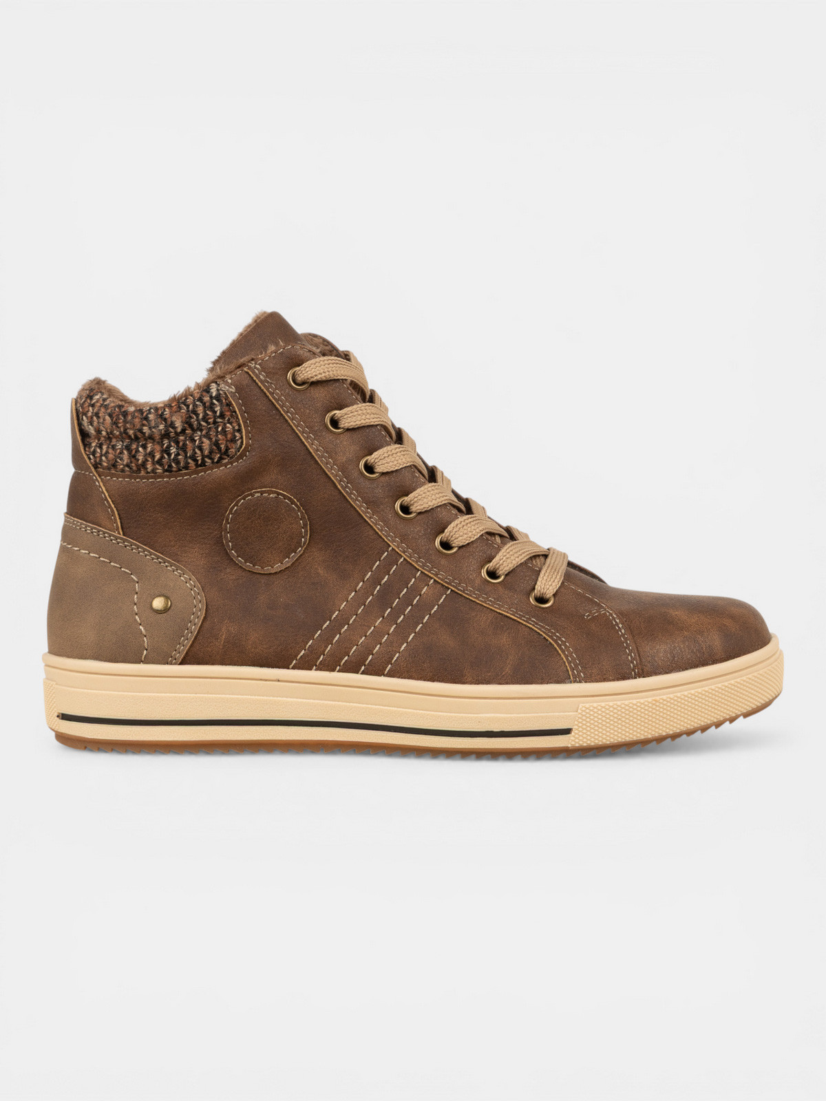 Baskets montantes marrons femme (36-41)
