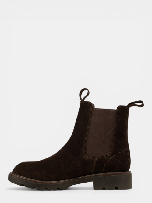 Bottines plates marrons...