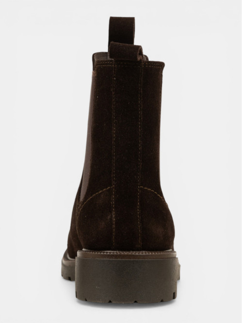 Bottines plates marrons...
