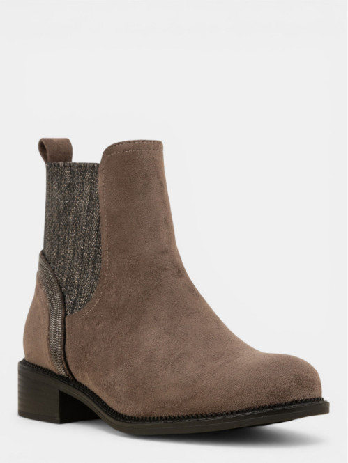 Bottines grises plates...