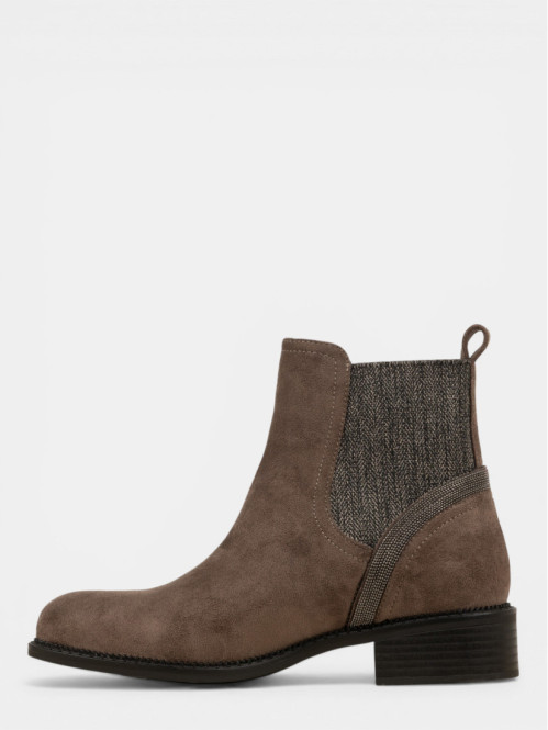 Bottines grises plates...