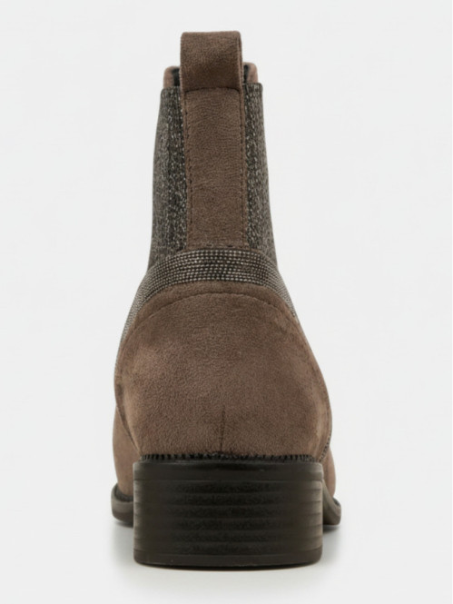 Bottines grises plates...