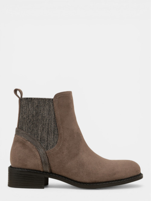 Bottines grises plates...