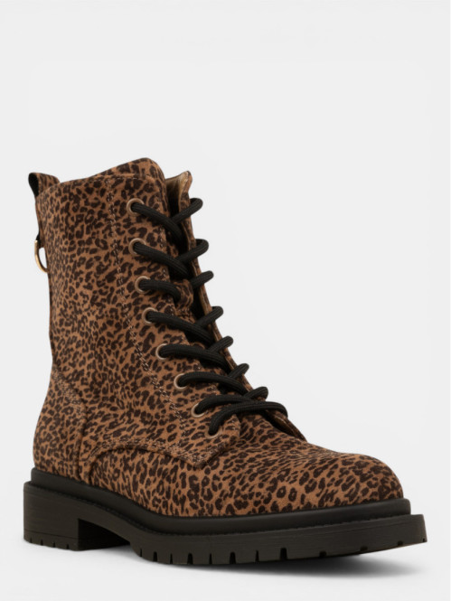 Bottines lacets léopard...