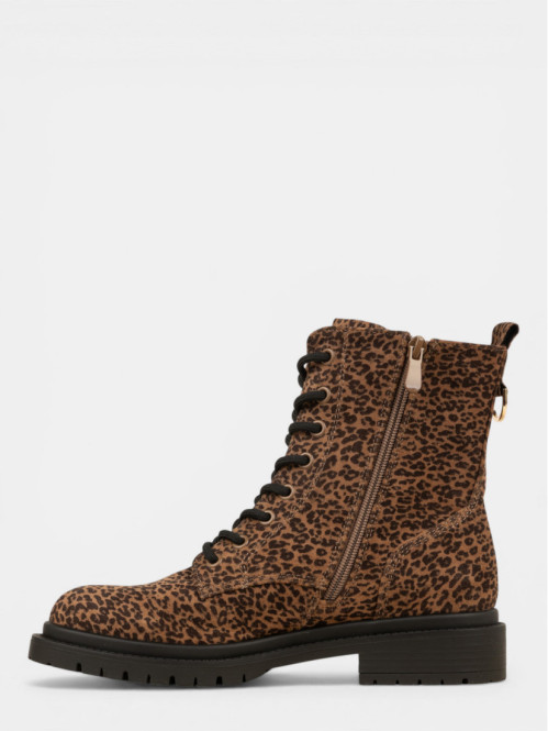 Bottines lacets léopard...