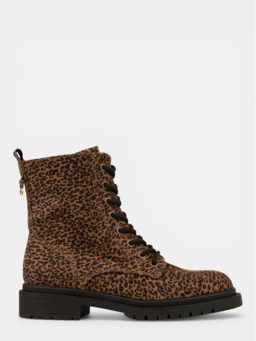 Bottines lacets léopard...