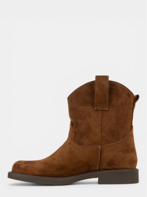 Bottines plates camel femme...