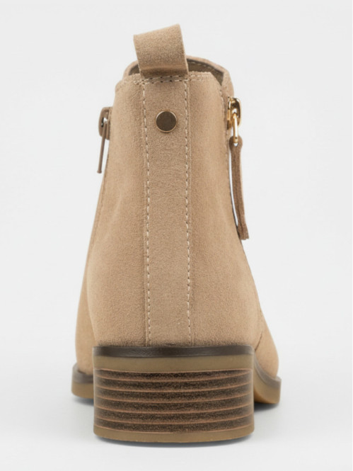 Bottines taupes zippées...