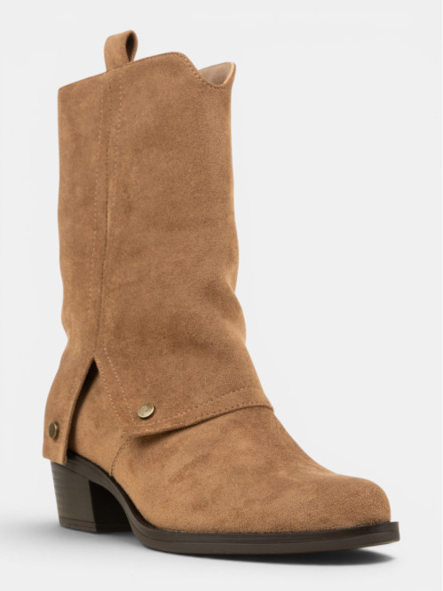 Bottines à talon taupes...