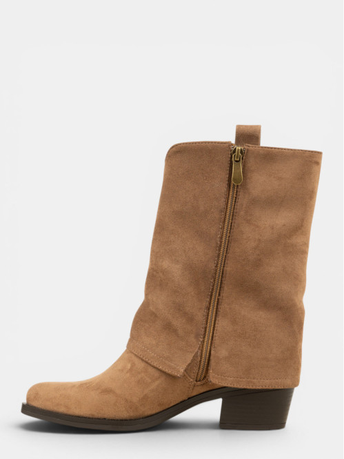 Bottines à talon taupes...