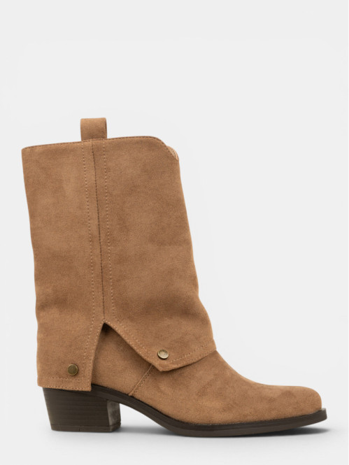 Bottines à talon taupes...