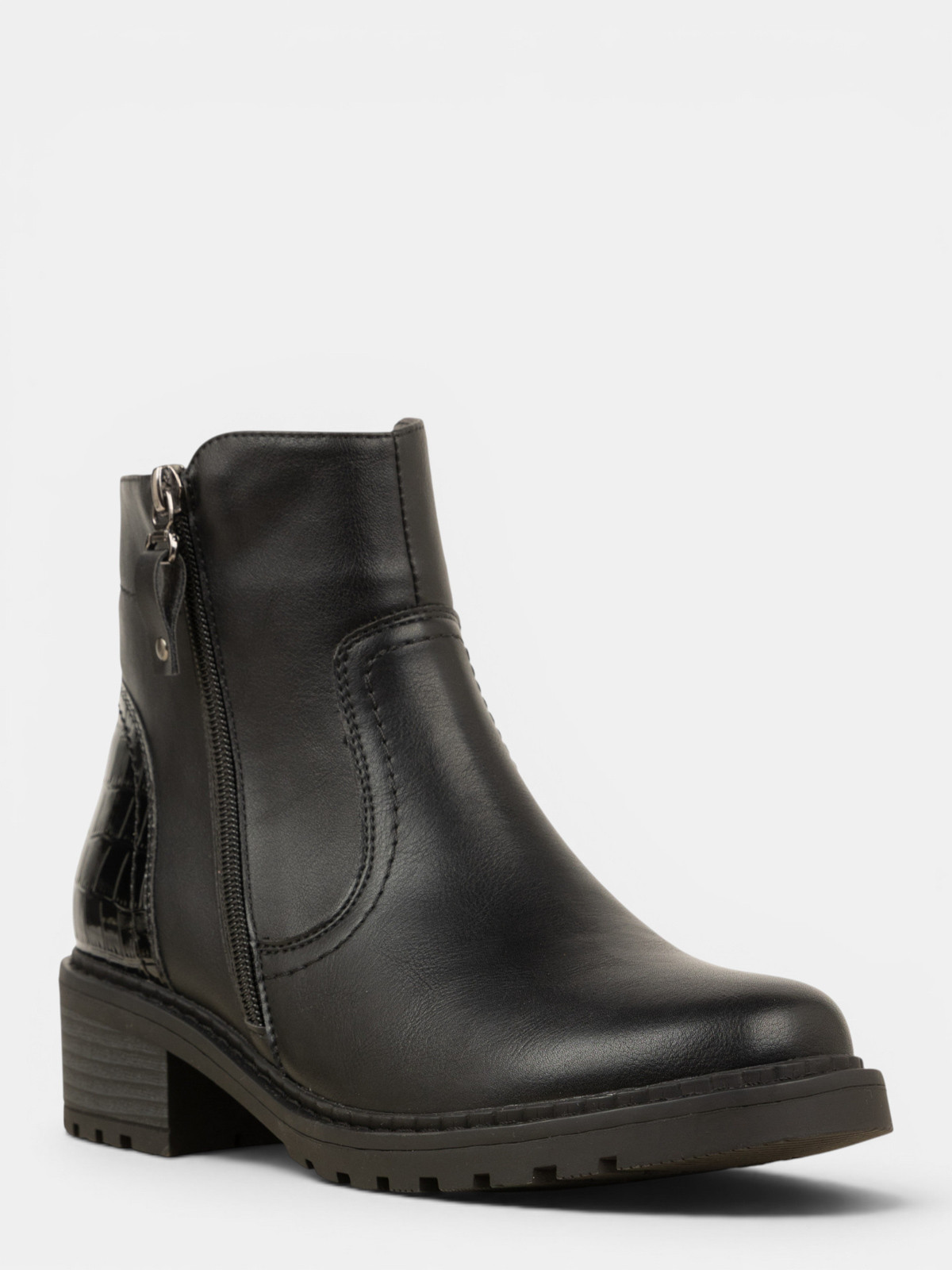 Bottines noires zippées femme (36-41) Bottines noires zippées femme (36-41)