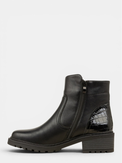 Bottines noires zippées...