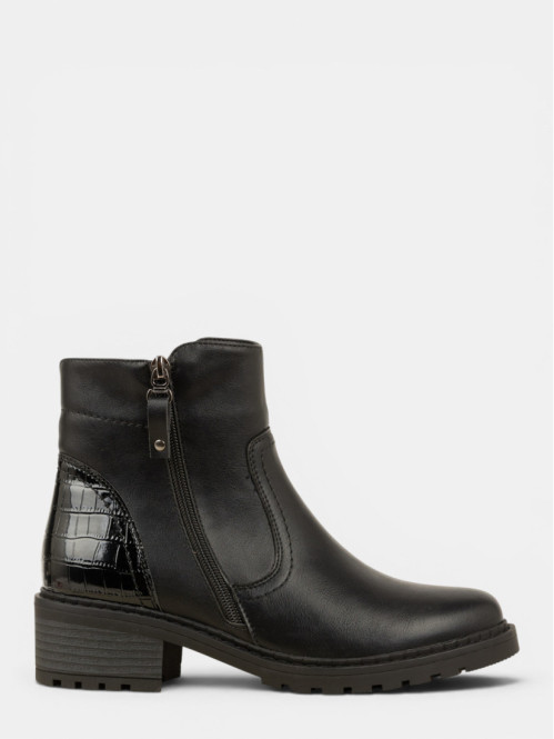 Bottines noires zippées...